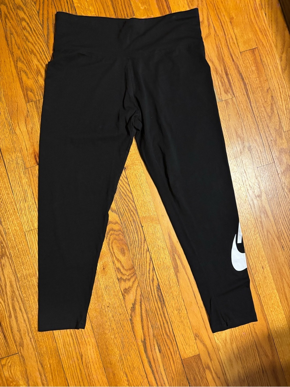 Nike Black Leggings with White Swoosh